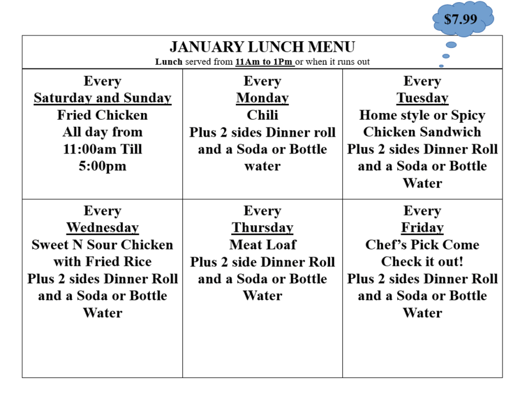 Deli - Lunch Menu - Ross Fresh Market IGA
